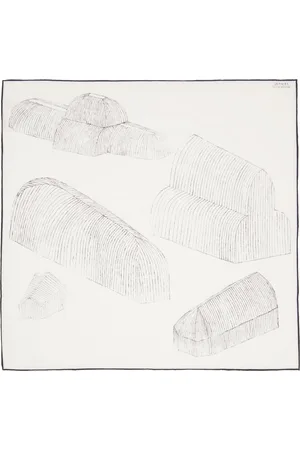LEMAIRE Off-White Green Houses Scarf