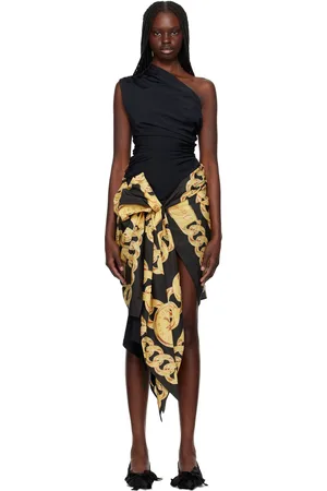 Vaquera Black & Yellow Scarf Minidress