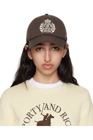 Sporty & Rich Brown H&W Crest Cap