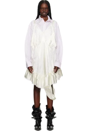 Vaquera Off-White Oversized Teddy Midi Dress