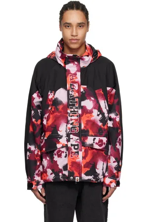 BAPE Black & Red Map Camo Snowboard Jacket