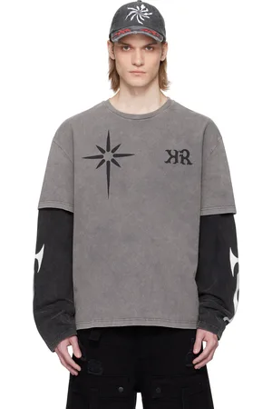 Kusikohc Gray & Layered Long Sleeve T-shirt