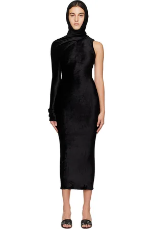 Alaïa Black Hooded Maxi Dress