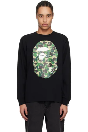 BAPE Black ABC Camo Big Ape Head LS T-shirt