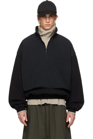 FEAR OF GOD Black Mock Neck Sweatshirt