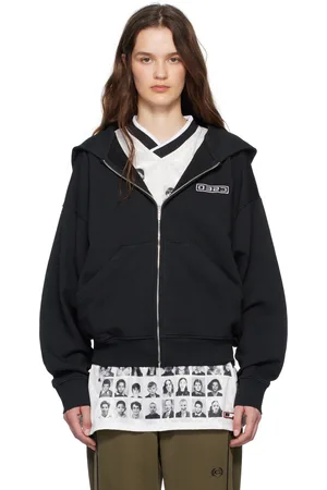 032c Black Routine Zip Hoodie