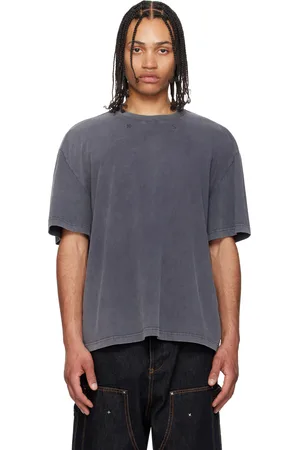 Kusikohc Gray Flower Printed T-shirt