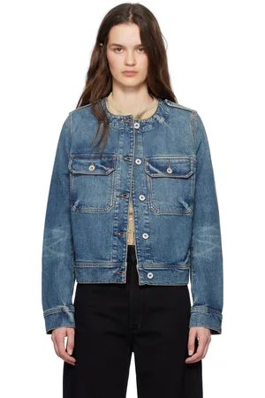 Kenzo Blue Paris Collarless Denim Jacket