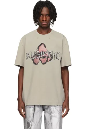 Kusikohc Gray Logo Printed T-shirt