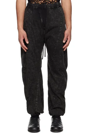 JULIUS Black Hellion Curved Trousers