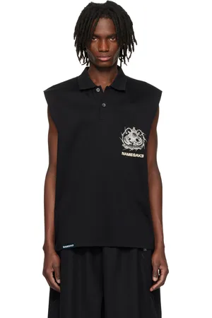NAMESAKE Black Richard Muscle Polo