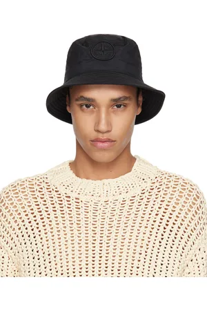 Stone Island Black Nylon Metal Bucket Hat
