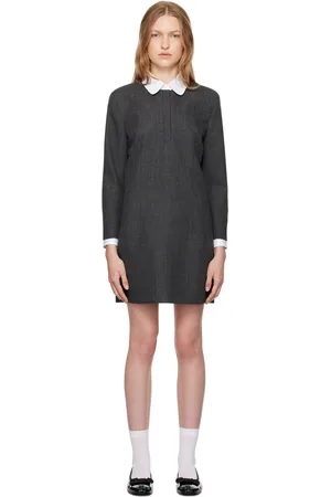 Thom Browne Gray Shift Minidress