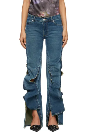 Y / PROJECT Blue Hook and Eye Slim Jeans