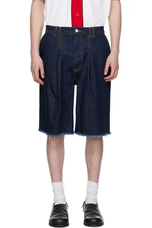 Kusikohc Navy Dart Denim Shorts