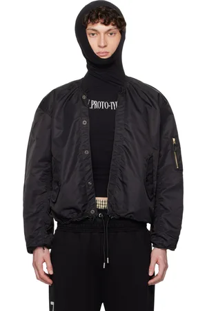 PROTOTYPES Black & Khaki Deflated Reversible Bomber Jacket