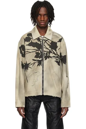 Kusikohc Gray Rose Denim Jacket