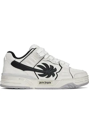 Palm Angels White & Black Venice Worn Out Sneakers