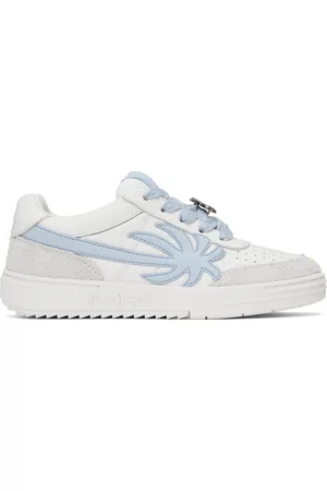 Palm Angels White & Blue Palm Beach University Sneakers