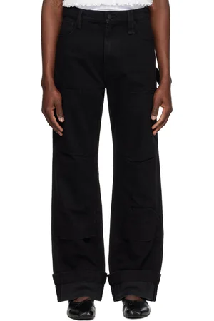 Simone Rocha Black Embellished Workwear Jeans