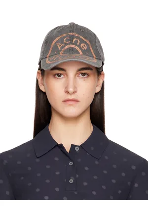 Acne Studios Black Printed Logo Cap