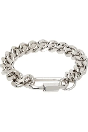 In Gold We Trust Silver Curb Chain Bracelet