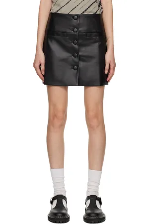 Proenza Schouler Black Buttoned Mini Skirt