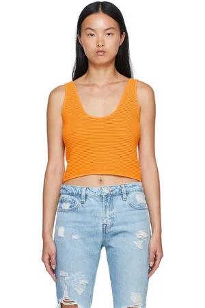 Frame Orange Viscose Tank Top