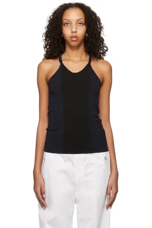 DION LEE Black & Navy Cotton Tank Top