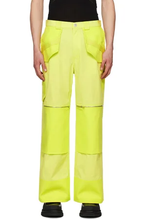 DION LEE Yellow Straight-Leg Cargo Pants