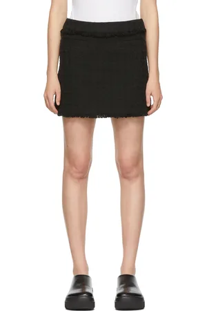 Proenza Schouler Black Cotton Mini Skirt