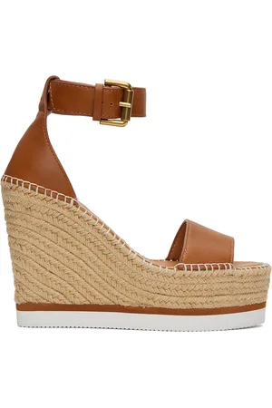 See by Chloé Tan Glyn Espadrille Heeled Sandals