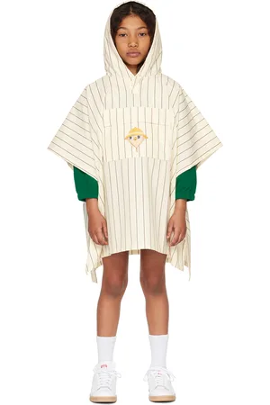 Mini Rodini Kids Off-White Owl Rain Coat