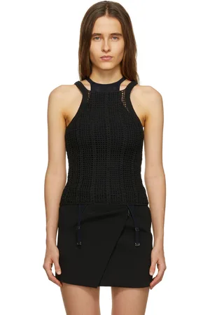 DION LEE Open Crochet Tank Top