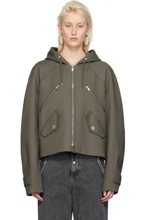 DION LEE Khaki Zip-Up Jacket