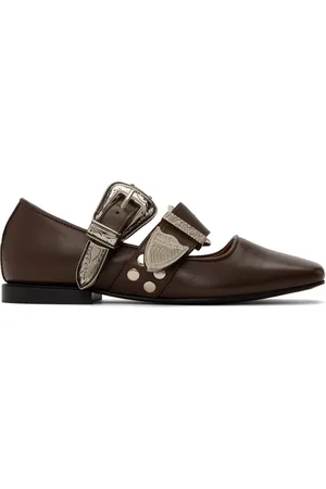 TOGA PULLA SSENSE Exclusive Metal Leather Ballerina Flats
