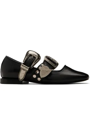 TOGA PULLA SSENSE Exclusive Metal Leather Ballerina Flats