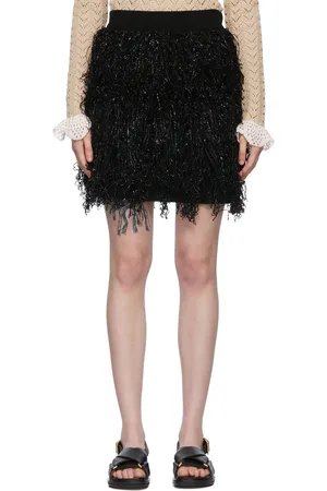 J.W.Anderson Black Merino Wool Mini Skirt