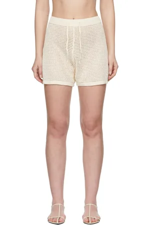 Nanushka Off-White Crocheted Fico Shorts