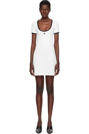 Courrèges White Holistic Contrast Minidress