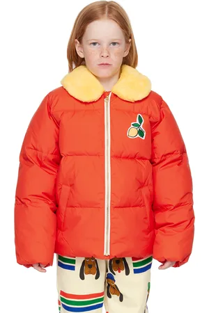 Mini Rodini Kids Red Lemons Puffer Jacket