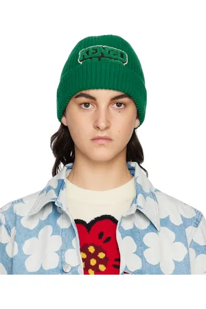 Kenzo Green College Patch Beanie