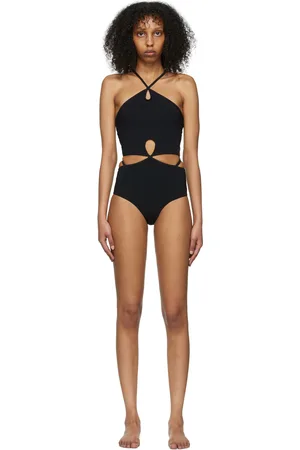 CHRISTOPHER ESBER Looped Halter One-Piece Swimsuit
