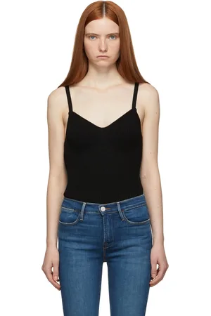 Frame Black Ribbed Bodysuit