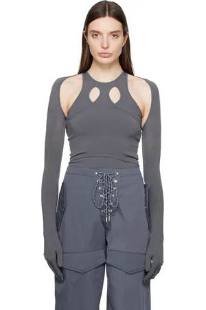 DION LEE Gray Bolero Cardigan