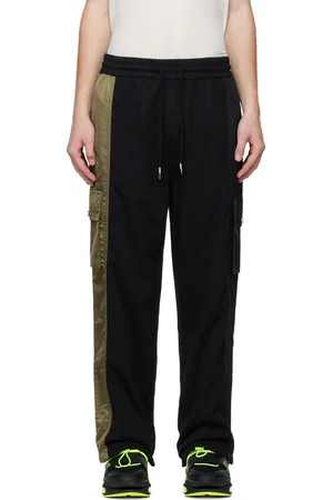 Feng Chen Wang Black Contrast Cargo Pants