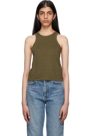 Frame Khaki Ringer Tank Top