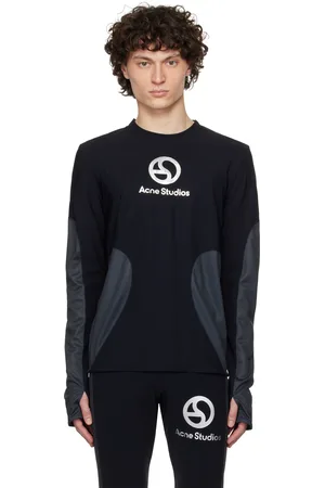 Acne Studios Black Long Sleeve Logo T-shirt