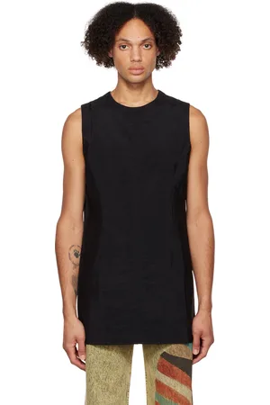 ECKHAUS LATTA Black Crewneck Tank Top
