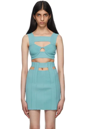 Hervé Léger BlueRecycled Rayon Tank Top